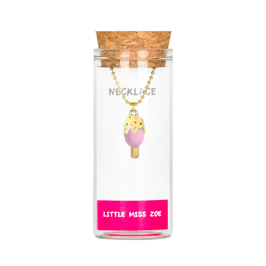 Sprinkled Ice Cream Charming Necklace in a Bottle - Set of 3