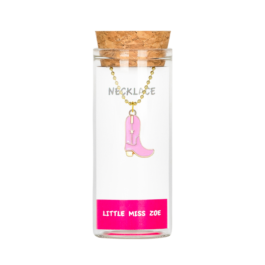 Cowgirl Boot Charming Necklace in a Bottle - Set of 3