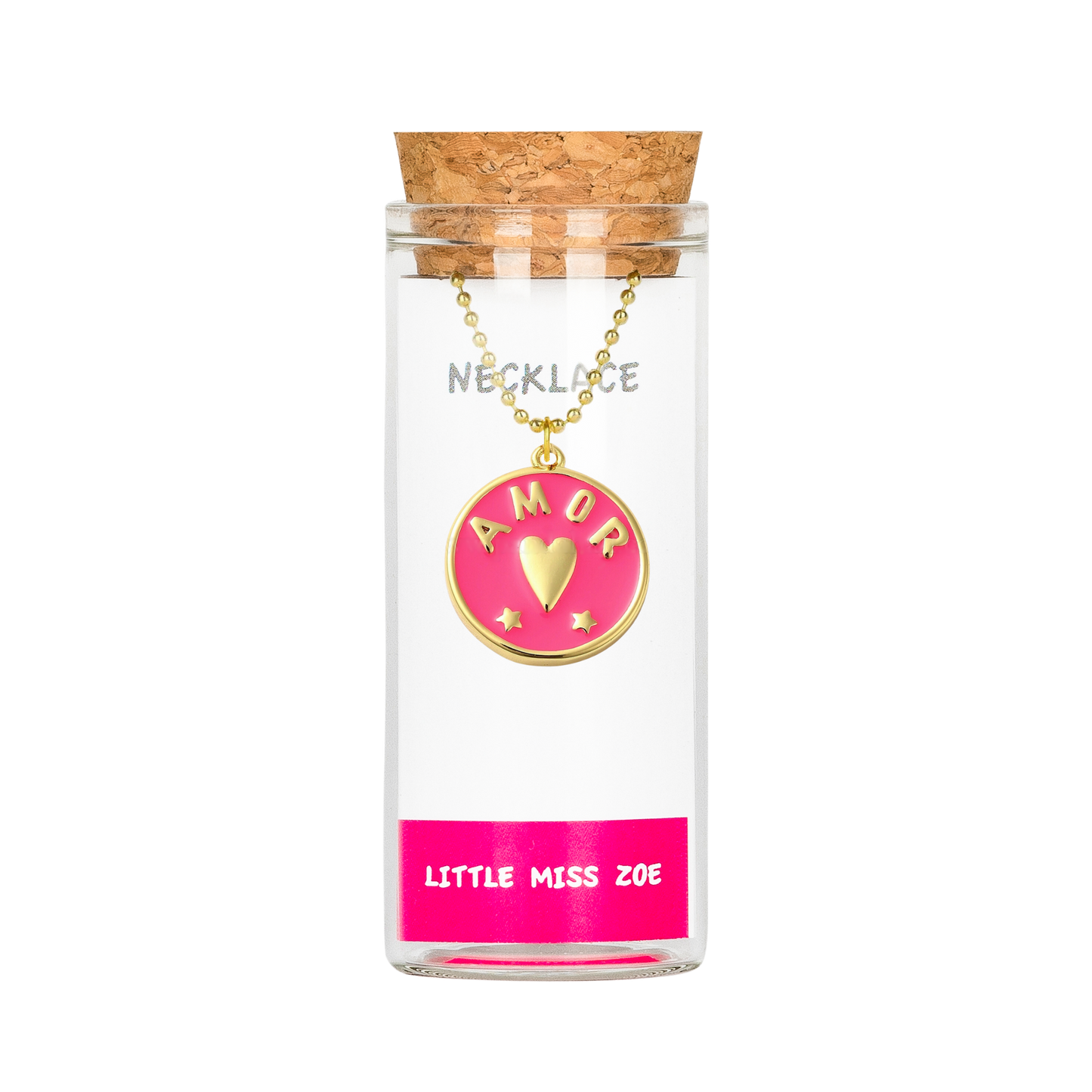 Amor Charming Necklace in a Bottle - Set of 3