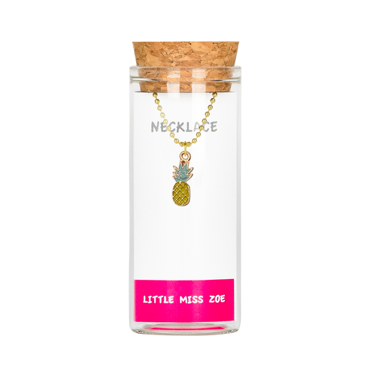 Pineapple Charming Necklace in a Bottle - Set of 3