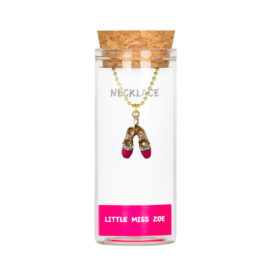 Ballerina Slipper Charming Necklace in a Bottle - Set of 3