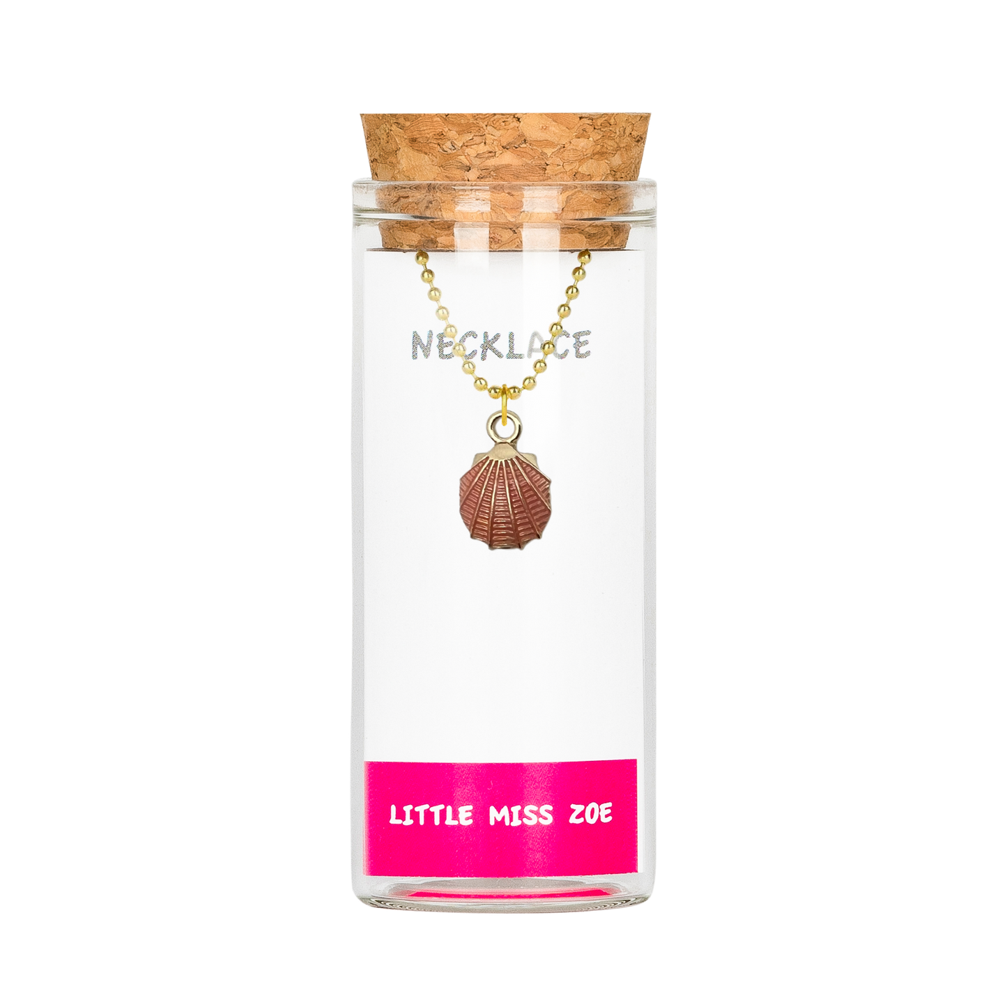 Sea Shell Charming Necklace in a Bottle - Set of 3