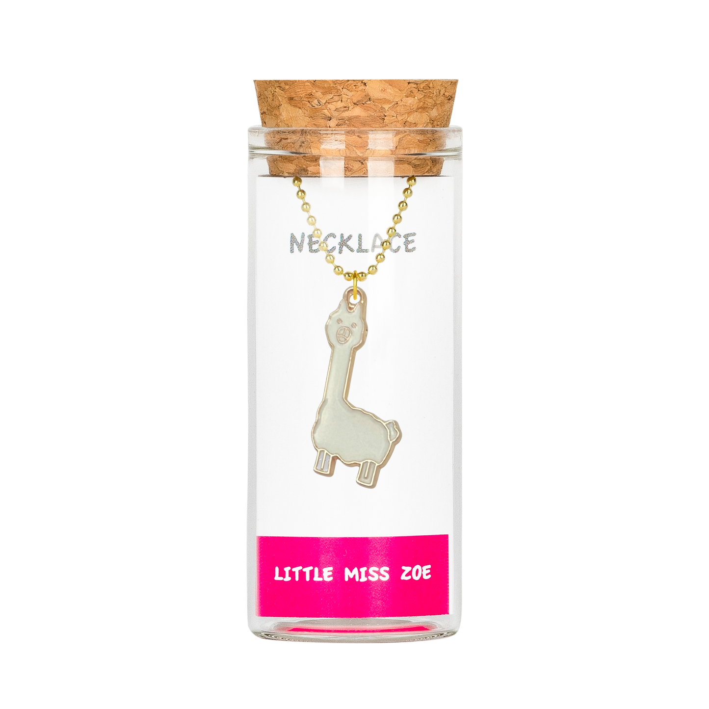 Llama Charming Necklace in a Bottle - Set of 3