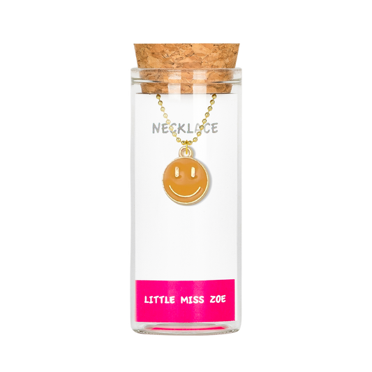 Smiley Charming Necklace in a Bottle - Set of 3