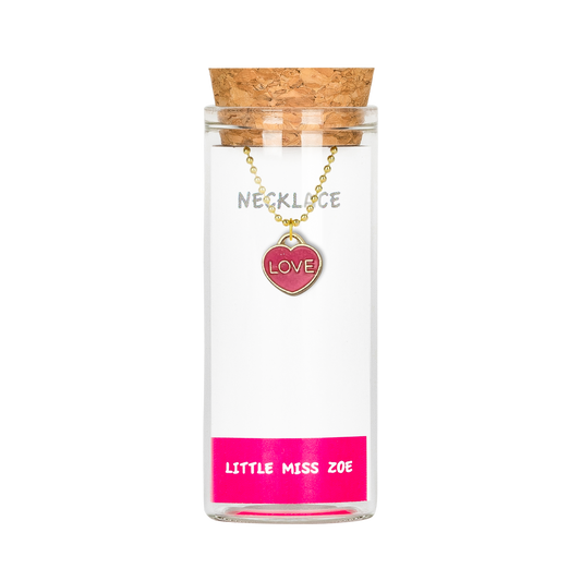 Love Charming Necklace in a Bottle - Set of 3
