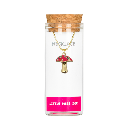 Mushroom Charming Necklace in a Bottle - Set of 3