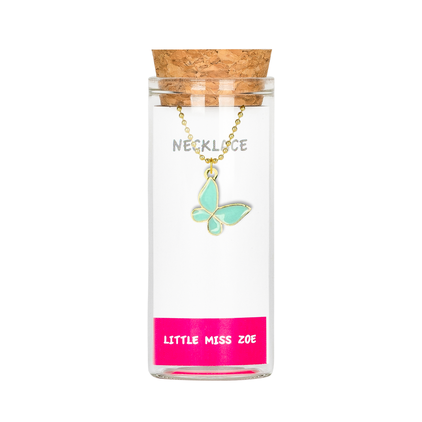 Butterfly Charming Necklace in a Bottle - Set of 3