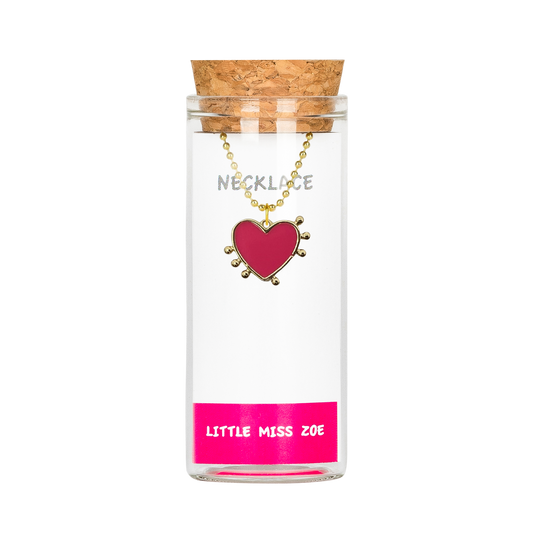 Spike Heart Charming Necklace in a Bottle - Set of 3