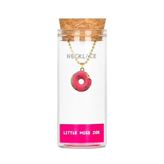 Donut Charming Necklace in a Bottle - Set of 3