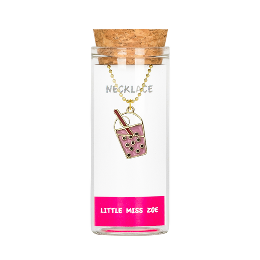 Boba Drink Charming Necklace in a Bottle - Set of 3