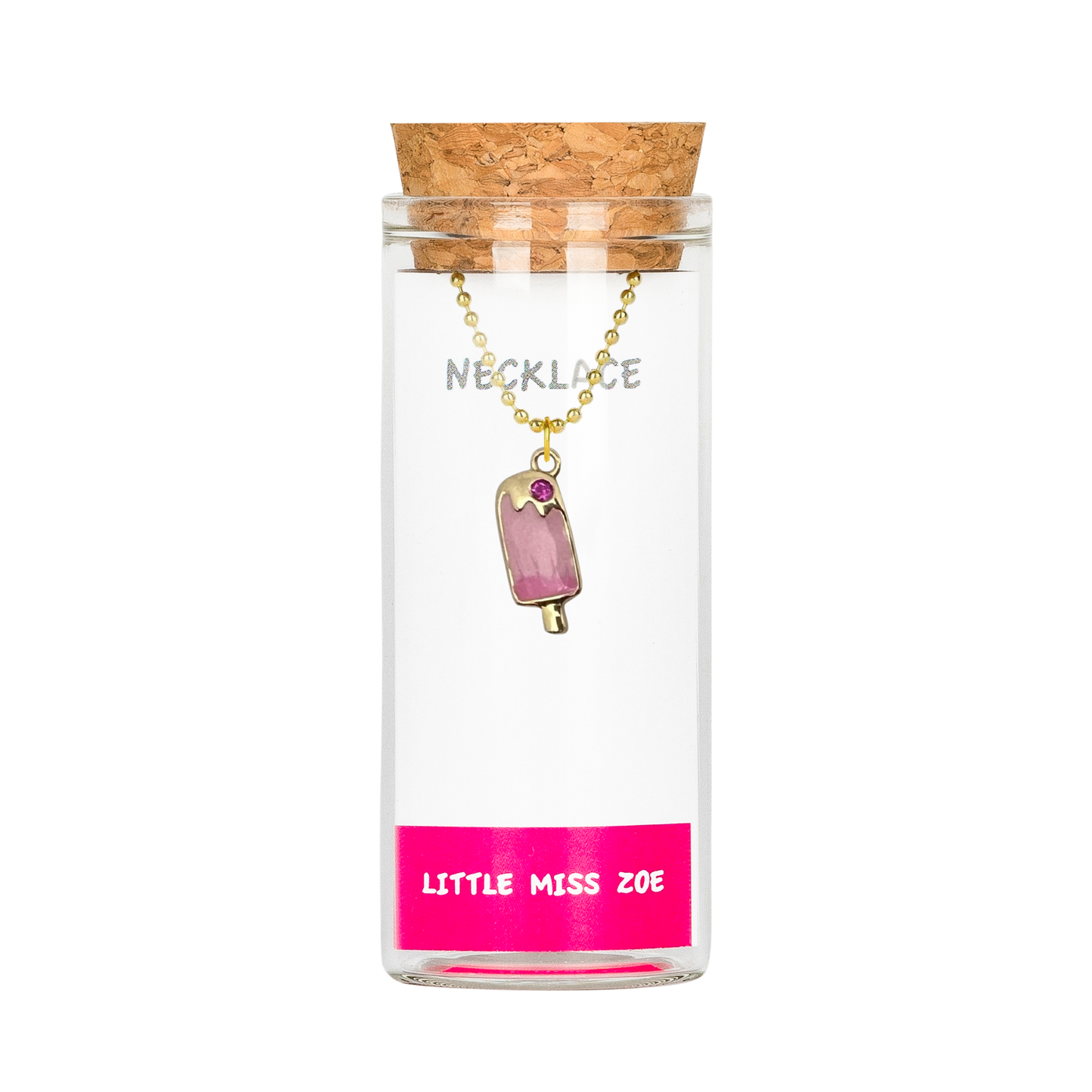 Popsicle Charming Necklace in a Bottle - Set of 3