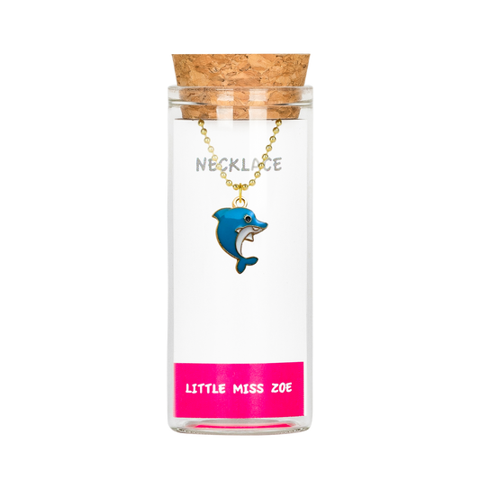 Dolphin Charming Necklace in a Bottle - Set of 3