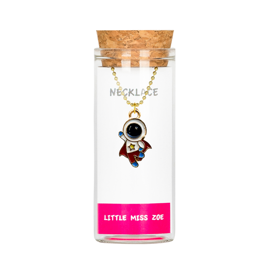 Space Guy Charming Necklace in a Bottle - Set of 3