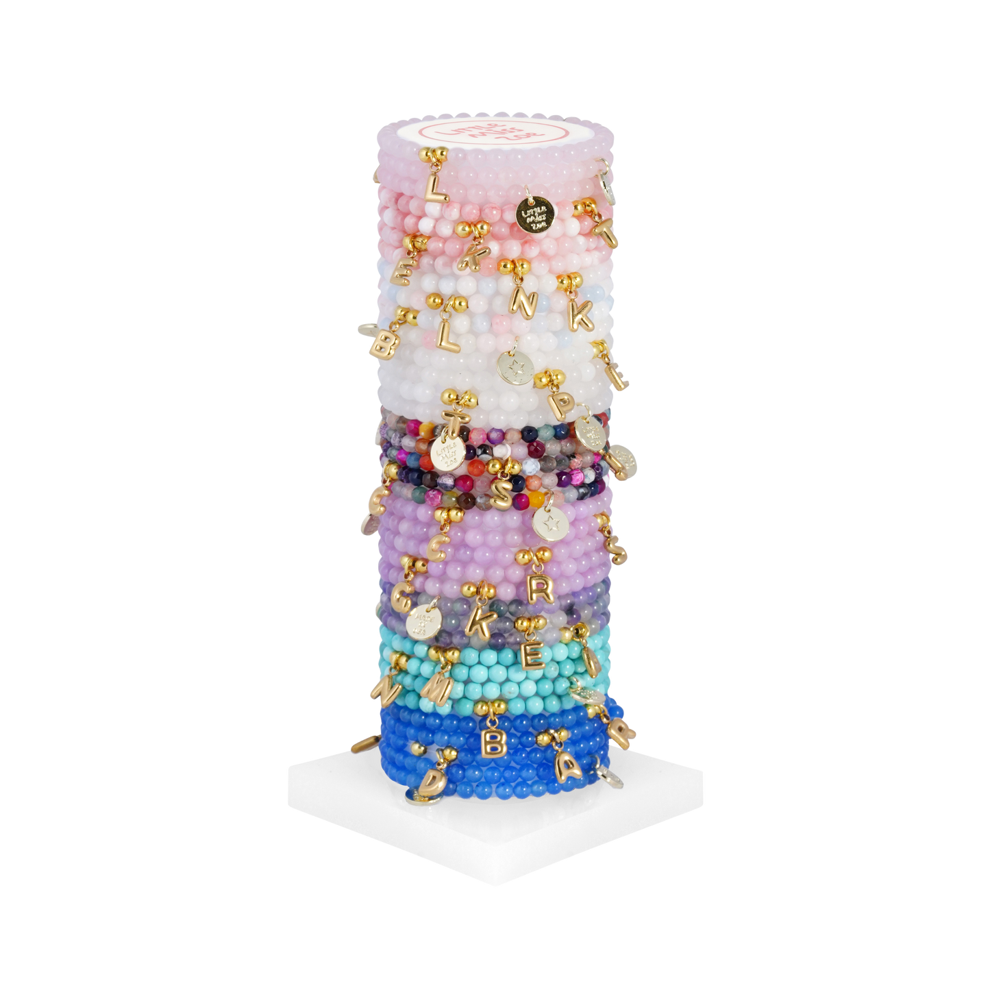 Gem Letter Tower - Set of 25 Bracelets