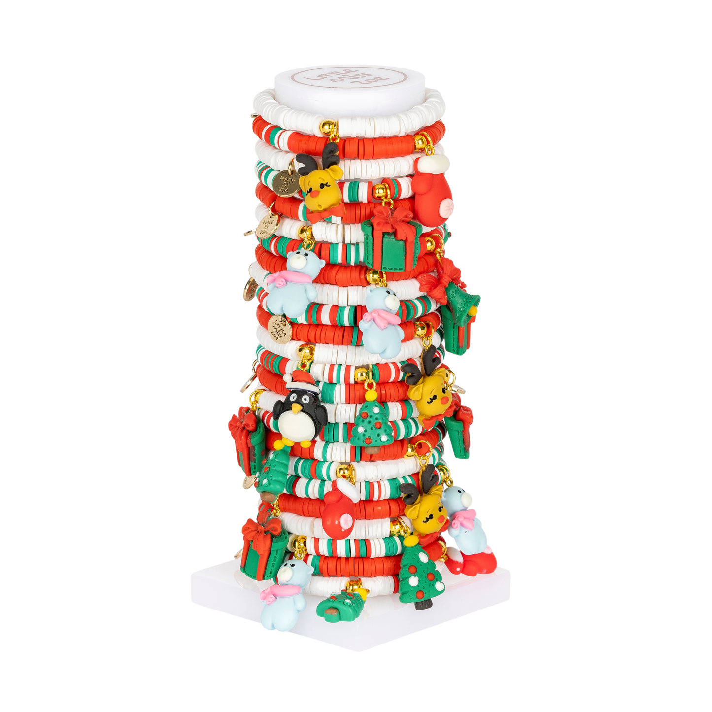 Vinyl Holiday Tower - Set of 25 Bracelets
