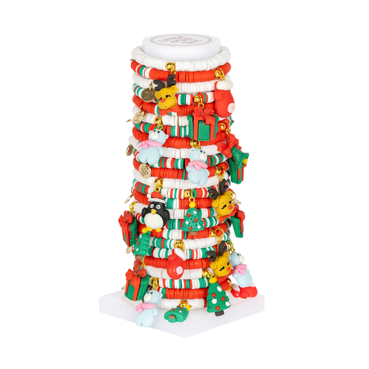 Vinyl Holiday Tower - Set of 25 Bracelets