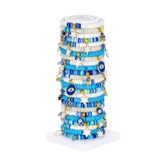 Vinyl Hanukkah Tower - Set of 25 Bracelets