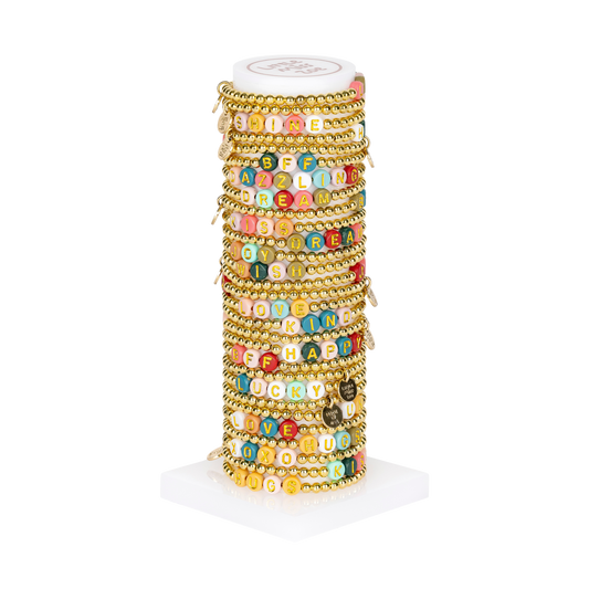 Dainty Gold Word Tower - Set of 25 Bracelets