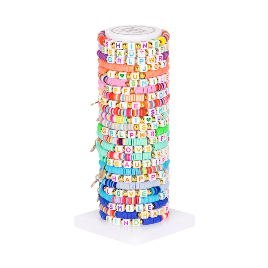 Vinyl Record Word Tower - Set of 25 Bracelets