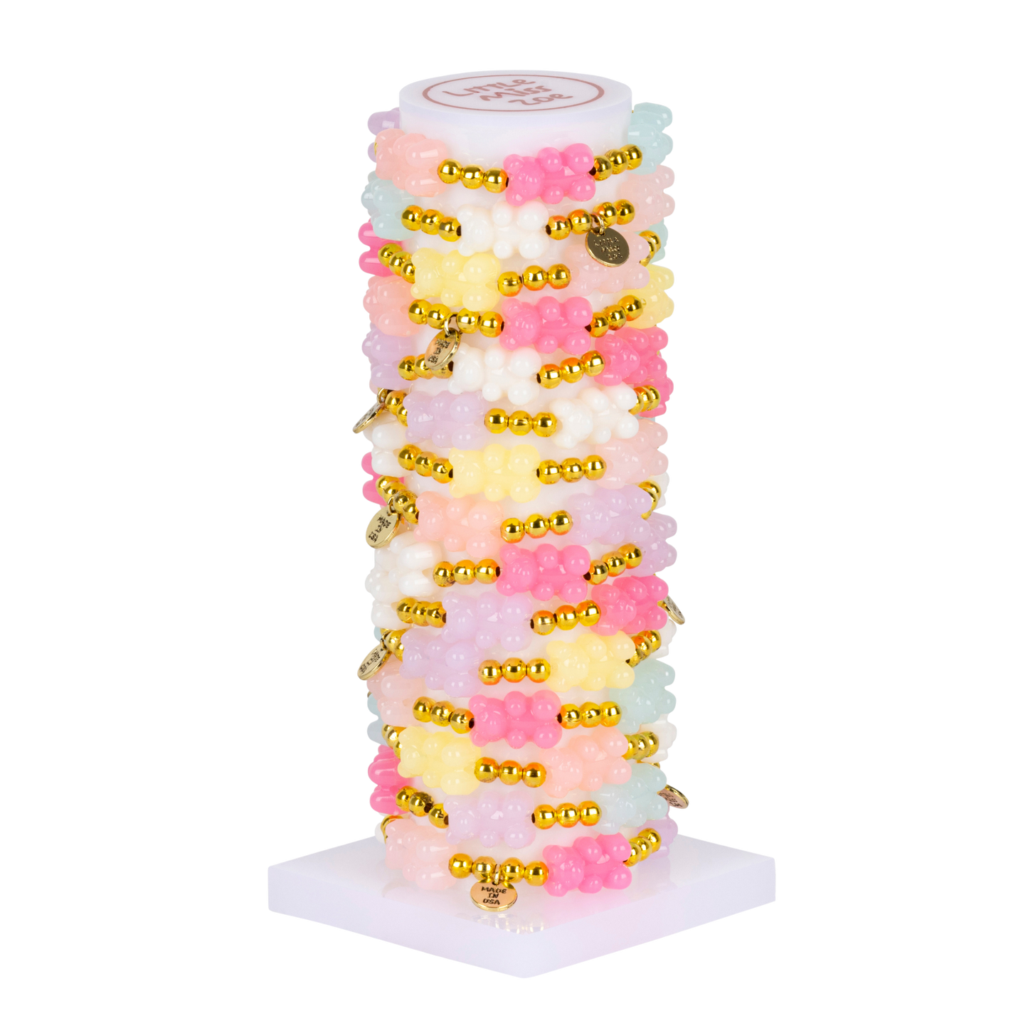 Pastel Gummy Bear Tower - Set of 25 Bracelets