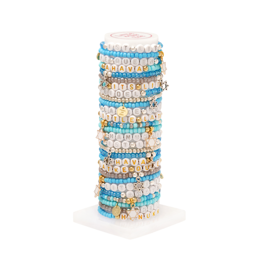 Dainty Hanukkah Tower - Set of 25 Bracelets