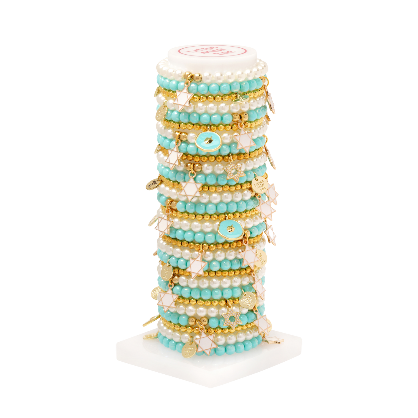 Vivid Hanukkah Tower - Set of 25 Bracelets