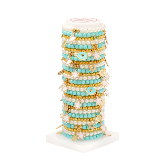 Vivid Hanukkah Tower - Set of 25 Bracelets