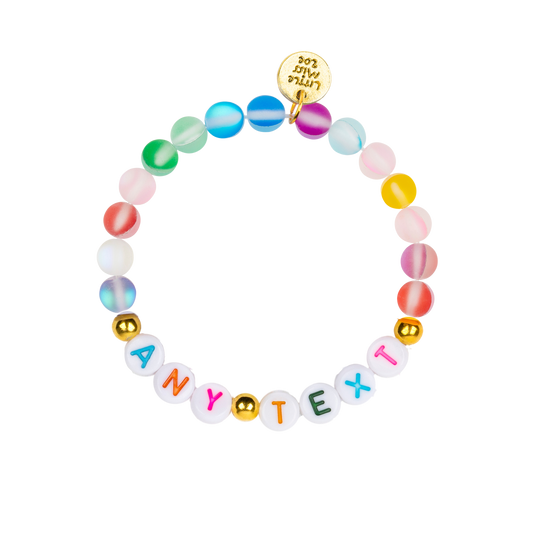 Customizable Rainbow Confetti Bracelet