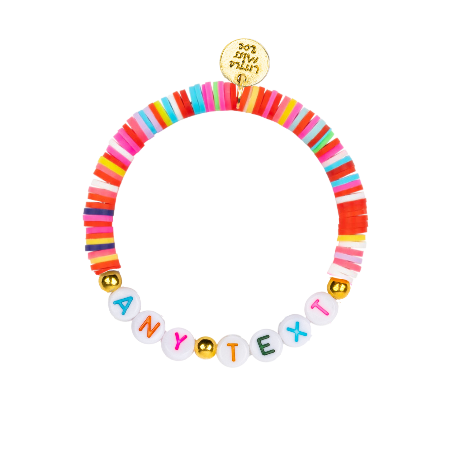 Customizable Rainbow Vinyl Bracelet