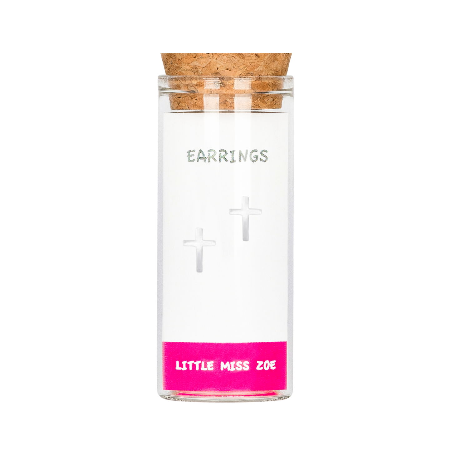 Cross Stud Earrings in a Bottle - Set of 3