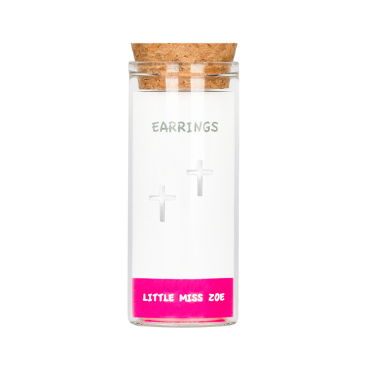Cross Stud Earrings in a Bottle - Set of 3