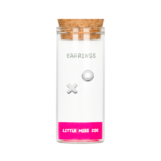 X/O Stud Earrings in a Bottle - Set of 3