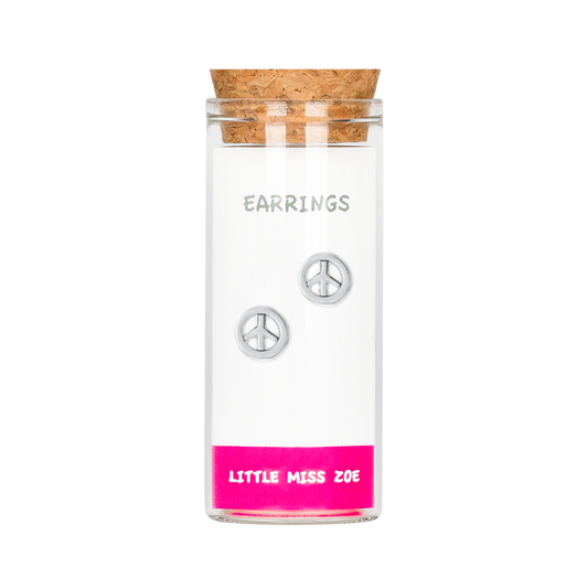 Peace Stud Earrings in a Bottle - Set of 3