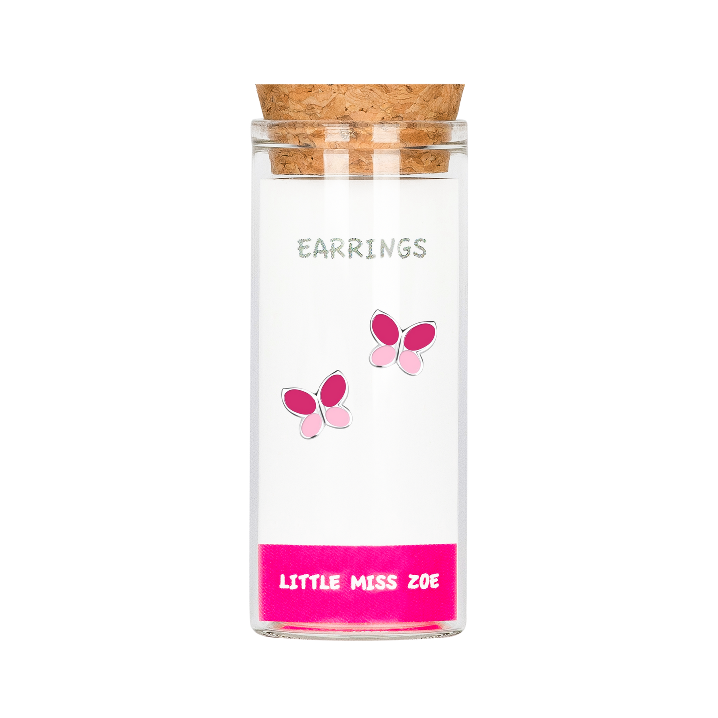Colorful Butterfly Stud Earrings in a Bottle - Set of 3