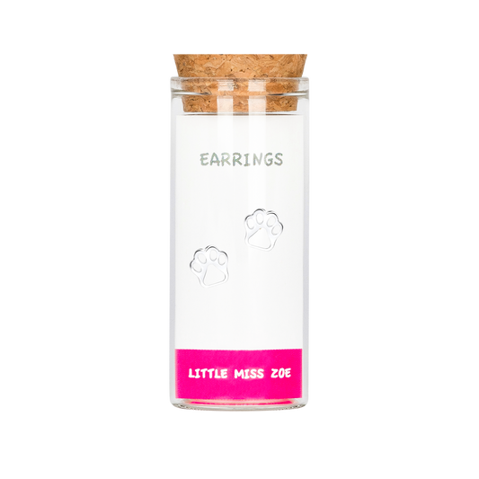 Paw Stud Earrings in a Bottle - Set of 3