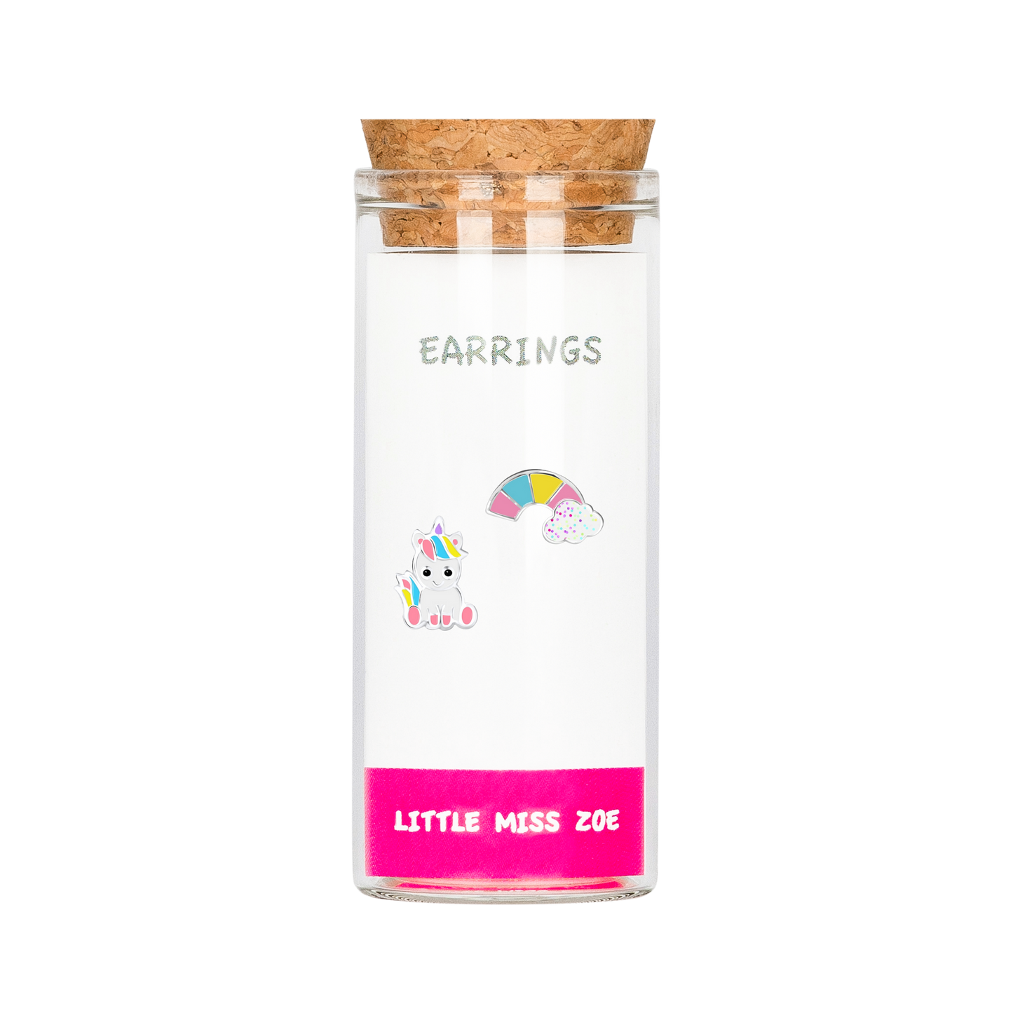 Unicorn/Rainbow Stud Earrings in a Bottle - Set of 3