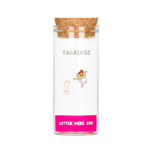 Ballerina Stud Earrings in a Bottle - Set of 3