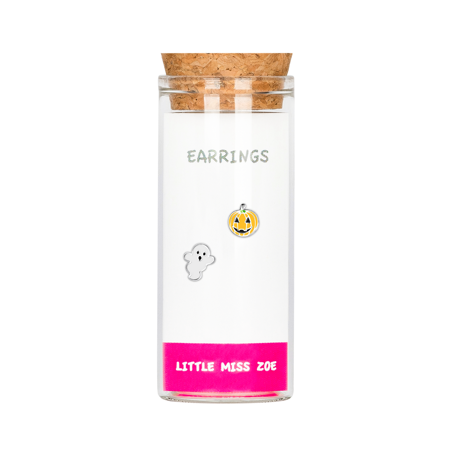 Ghost/Pumpkin Stud Earrings in a Bottle - Set of 3