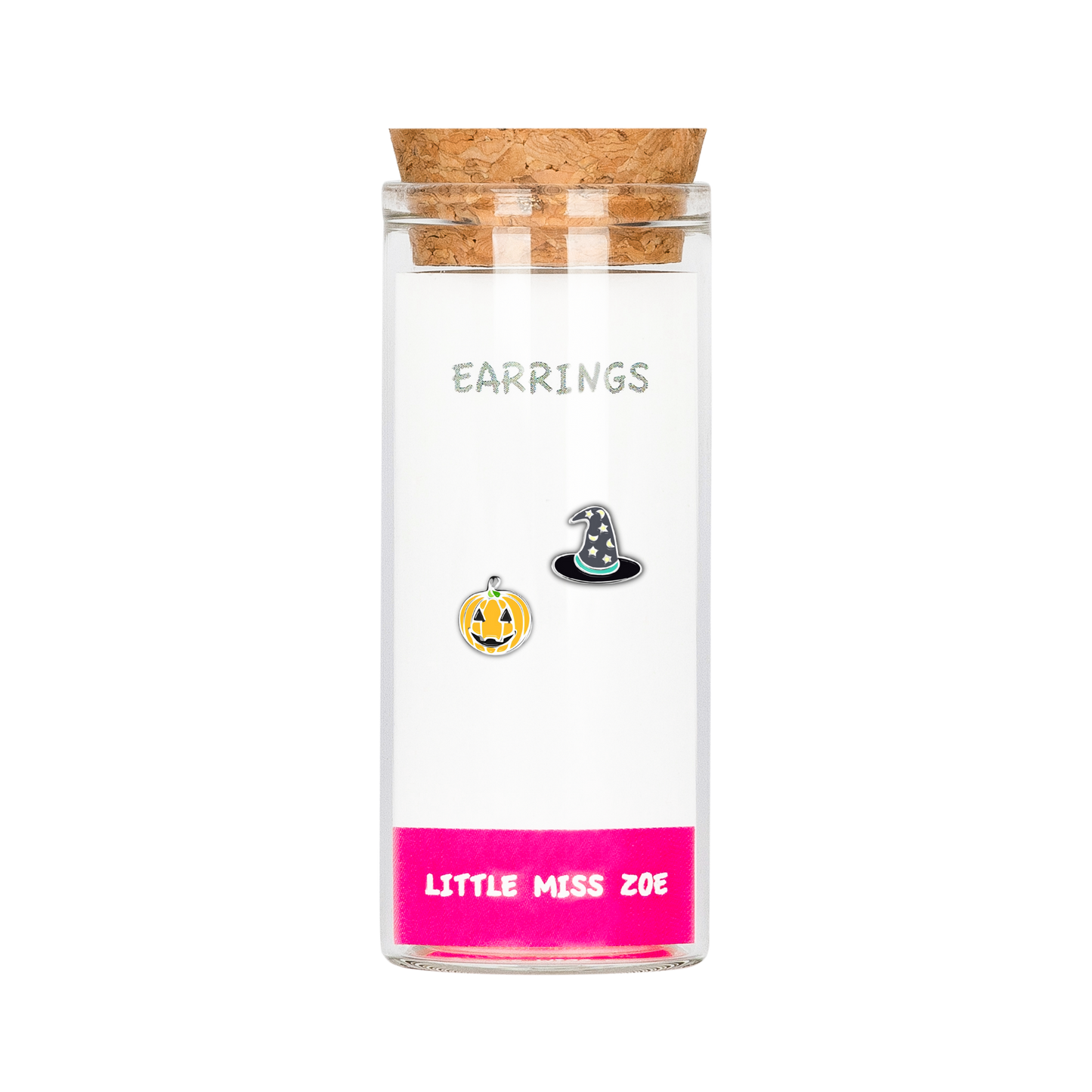 Pumpkin/Witch Hat Stud Earrings in a Bottle - Set of 3
