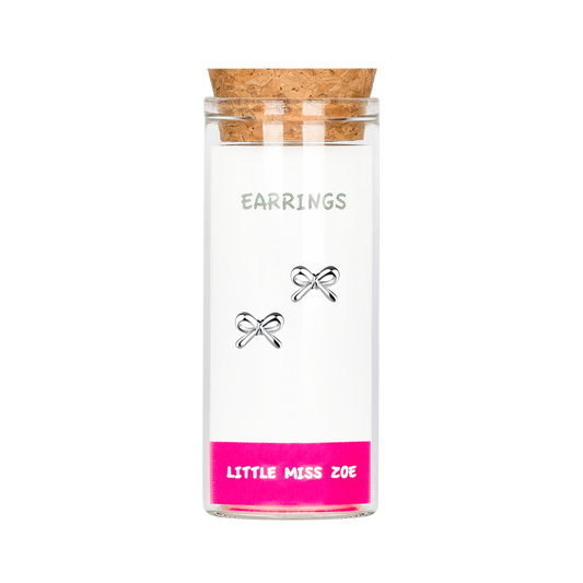Bow Stud Earrings in a Bottle - Set of 3
