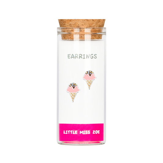 Ice Cream Stud Earrings in a Bottle - Set of 3
