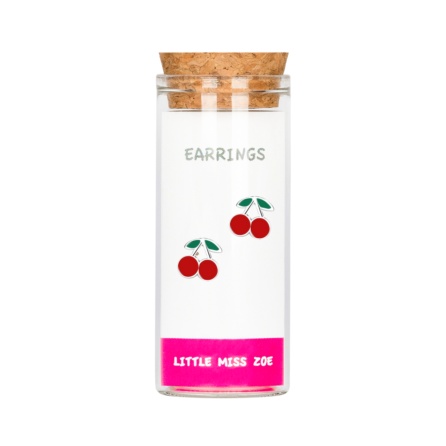 Cherry Stud Earrings in a Bottle - Set of 3