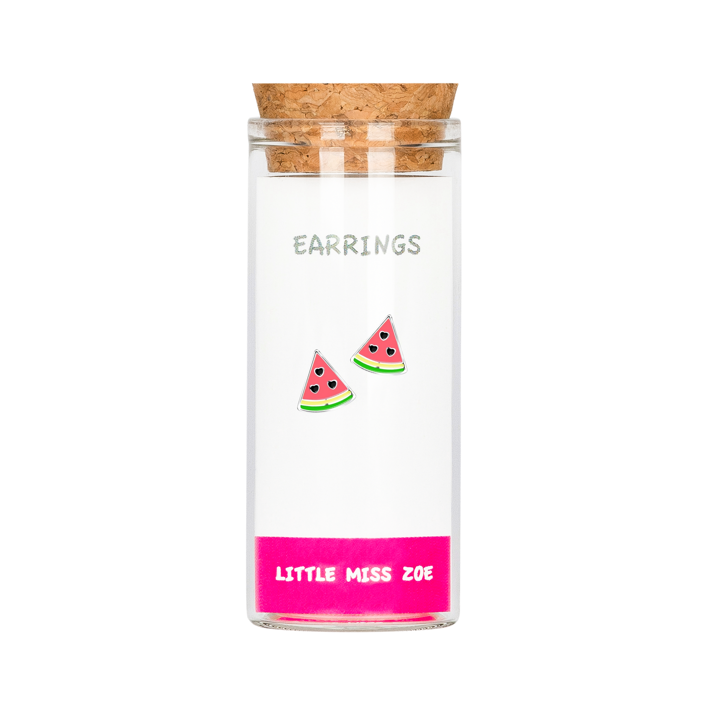 Watermelon Stud Earrings in a Bottle - Set of 3