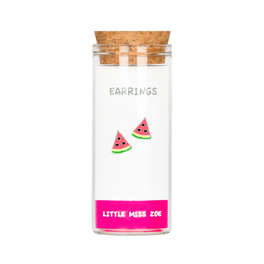 Watermelon Stud Earrings in a Bottle - Set of 3