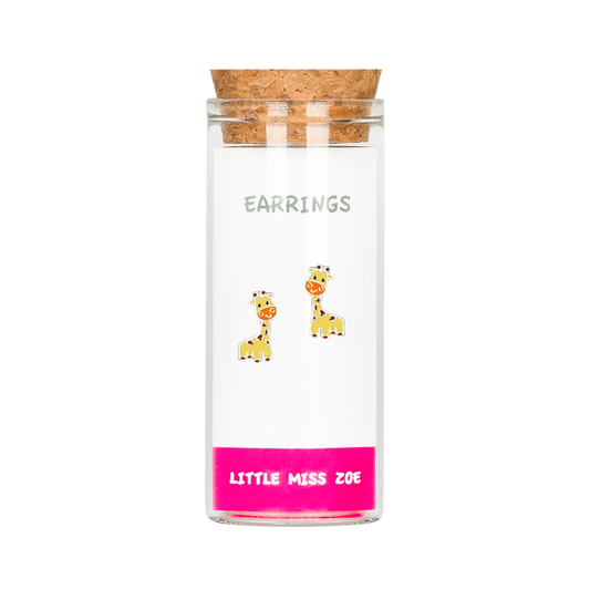 Giraffe Stud Earrings in a Bottle - Set of 3