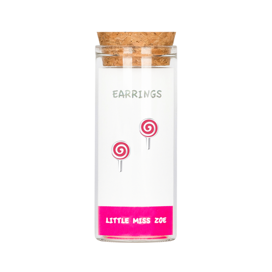 Lollipop Stud Earrings in a Bottle - Set of 3