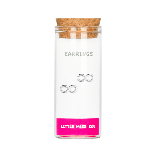 Infinity Stud Earrings in a Bottle - Set of 3