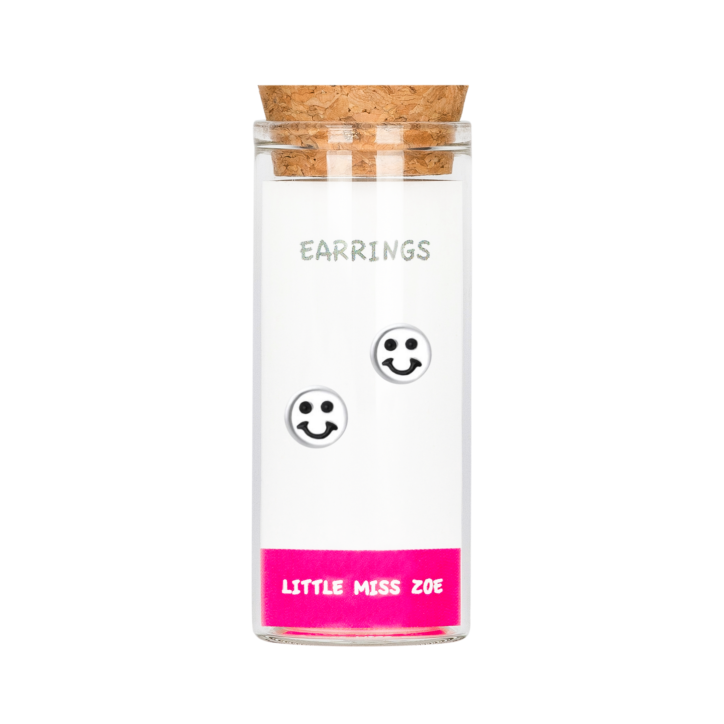 Smiley Stud Earrings in a Bottle - Set of 3