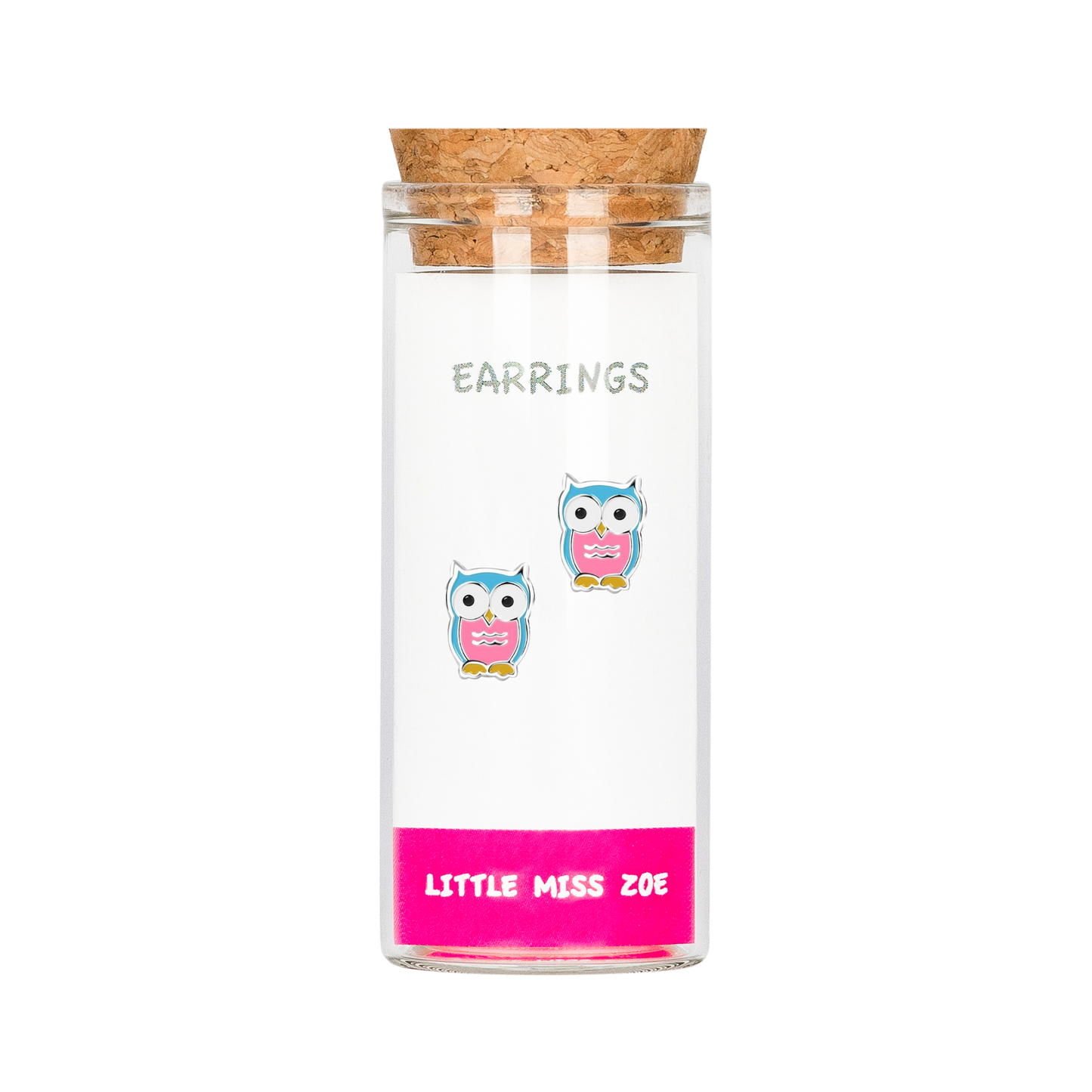 Owl Stud Earrings in a Bottle - Set of 3