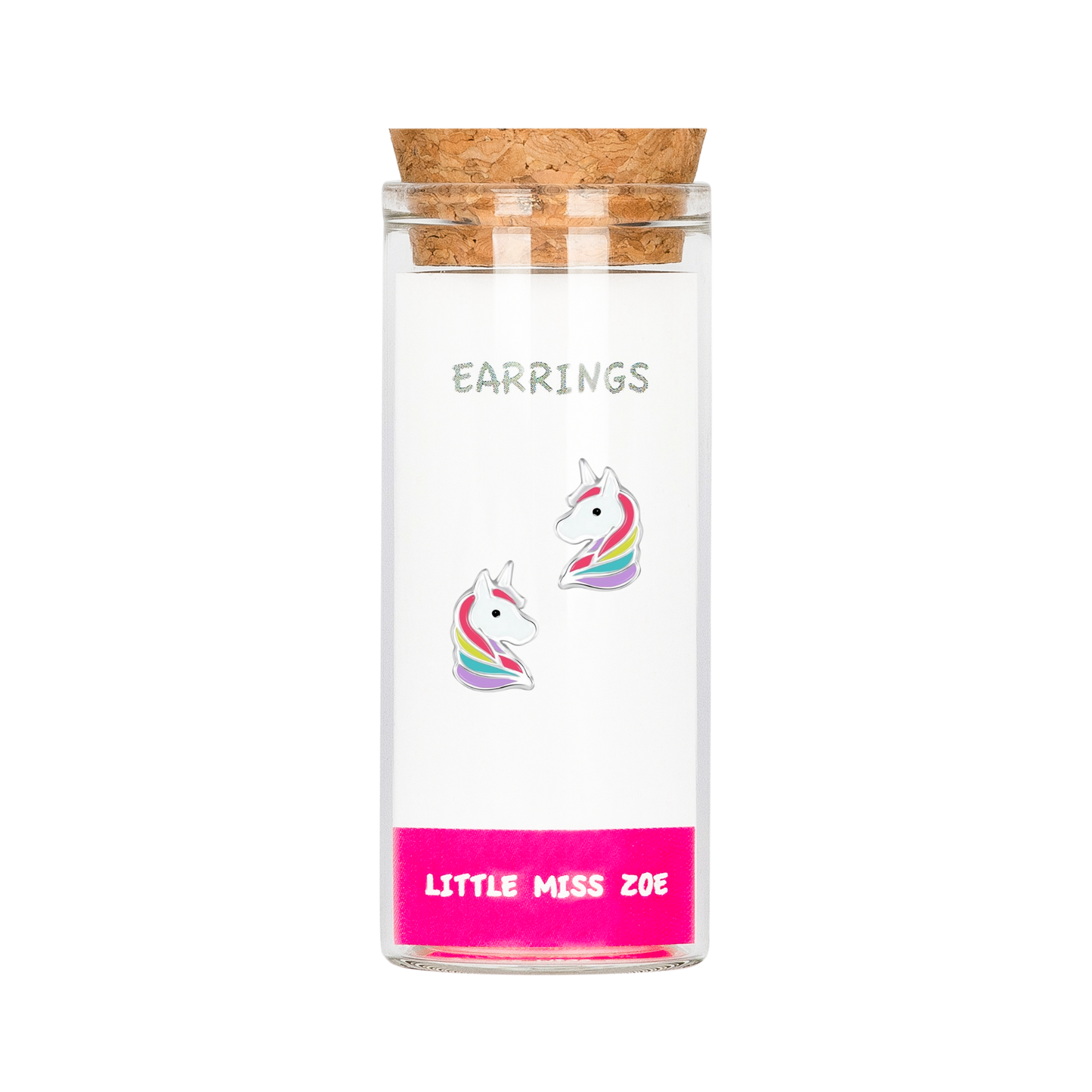 Unicorn Head Stud Earrings in a Bottle - Set of 3